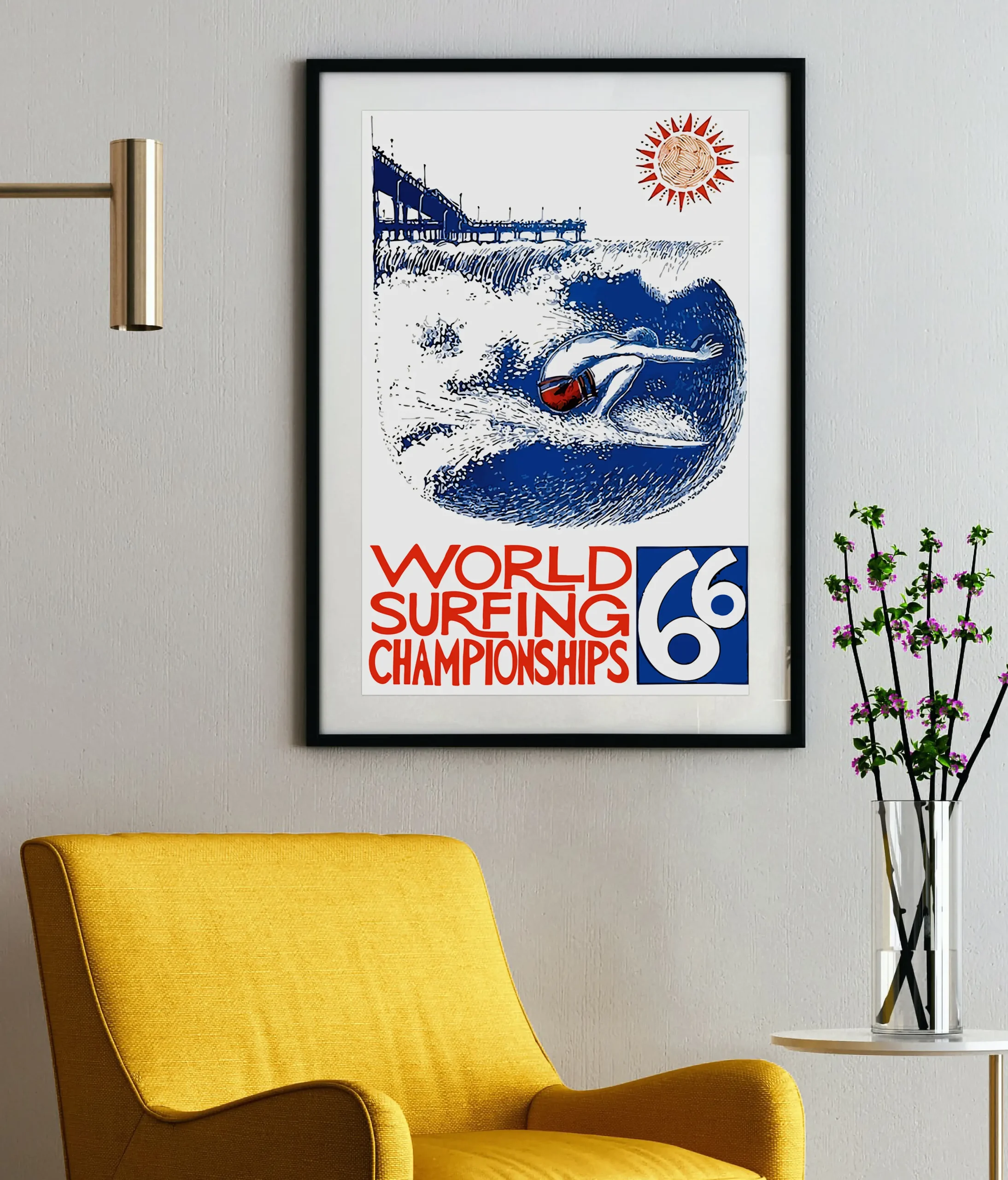 1966 World Surfing Championships Poster - Image 3